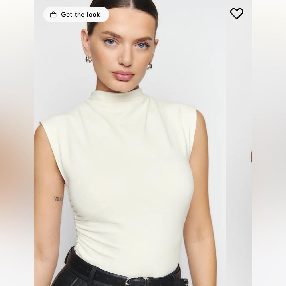 Reformation Lindy Top in Cream